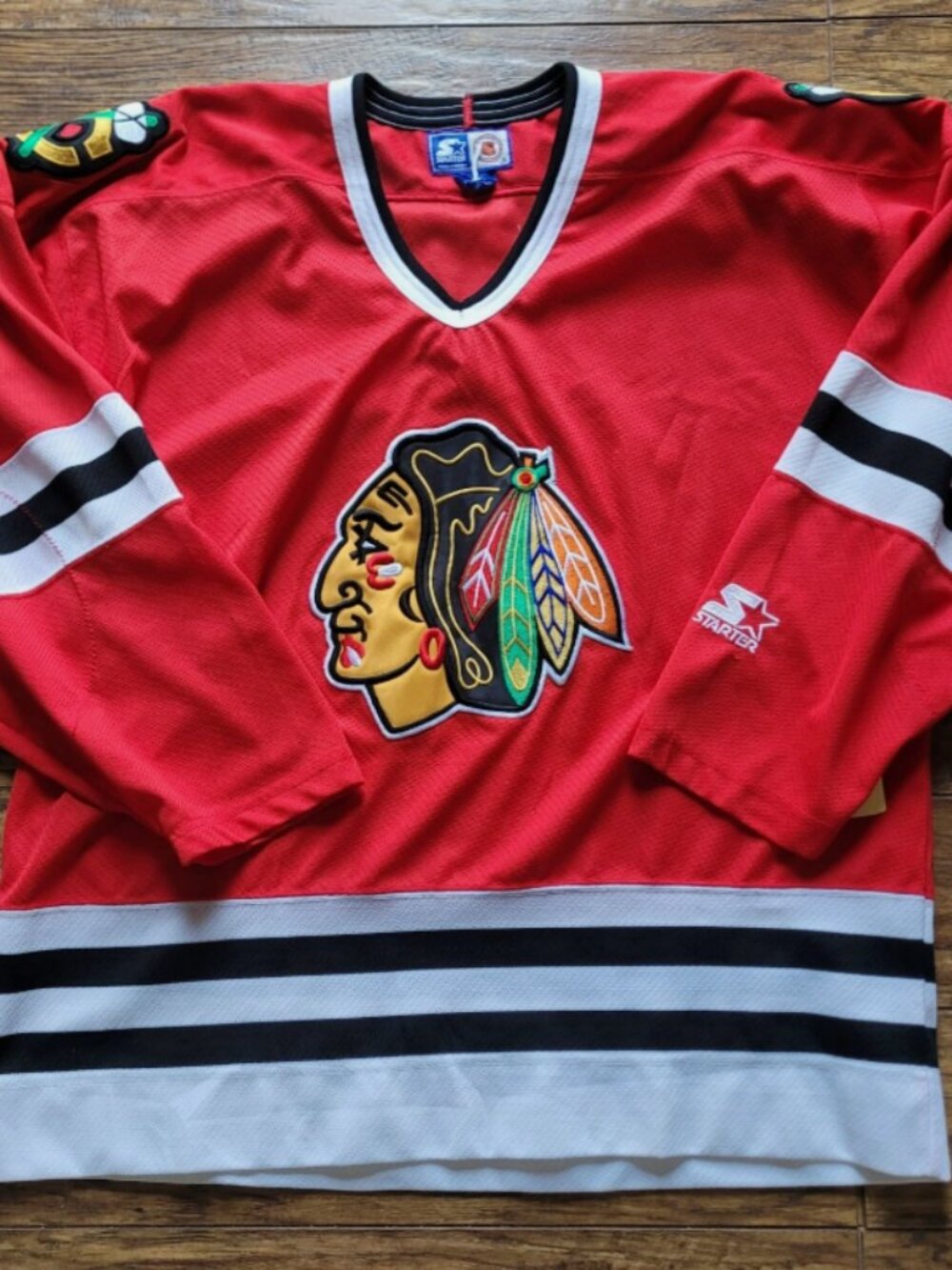 Vintage Chicago Blackhawks Starter hockey jersey Large EUC
